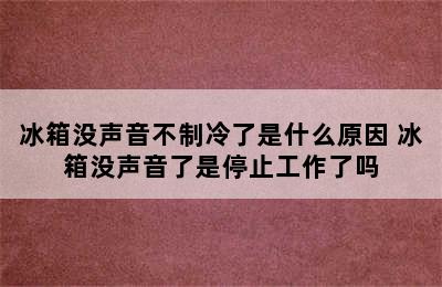 冰箱没声音不制冷了是什么原因 冰箱没声音了是停止工作了吗